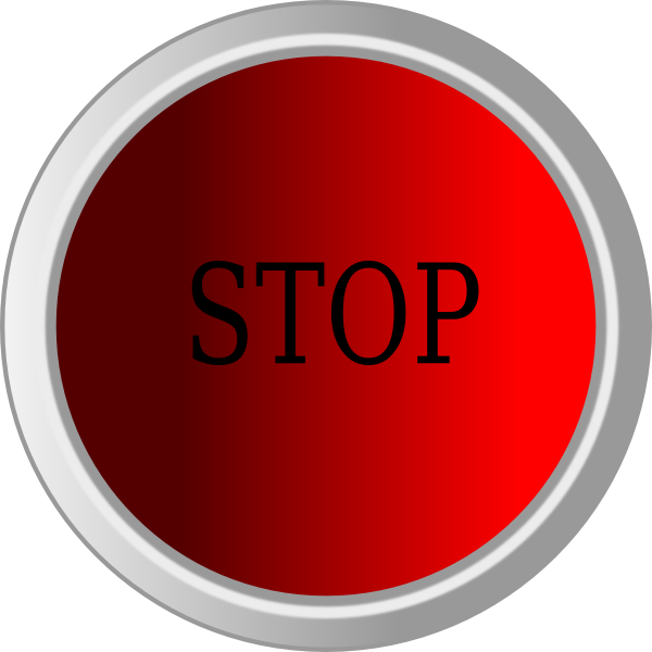 Stop Clipart Small - Stop Button Png (600x600), Png Download