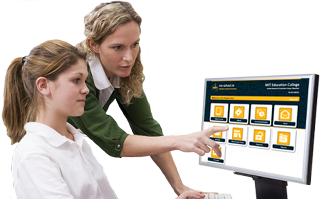 College Management System - Computer Students And Teachers Png (638x400), Png Download