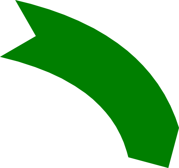 Green Curved Arrow Png Vector Free Download - Curved Banner Clip Art (600x563), Png Download