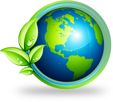 Green Earth Png - Go Green Earth Logo Png (375x350), Png Download