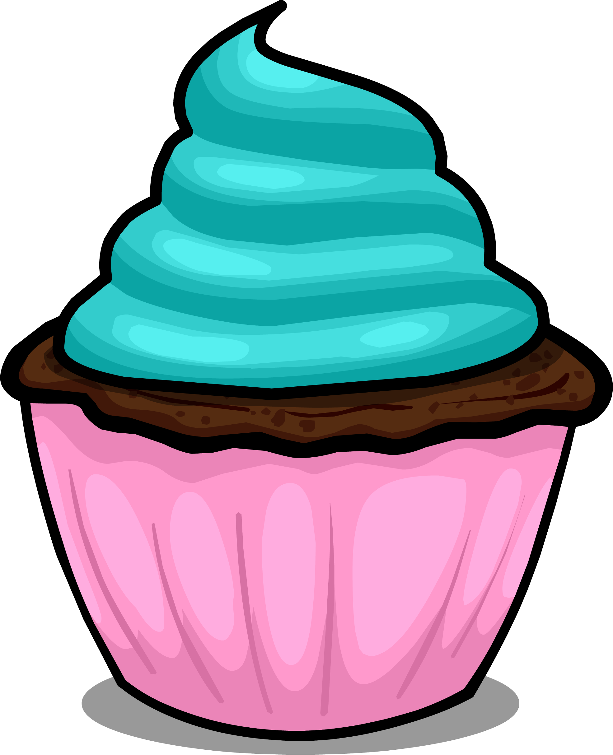 Cocoa Cupcake Sprite 002 - Club Penguin Cupcake (1970x2427), Png Download