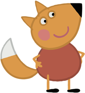 Freddy Fox - Freddy Fox From Peppa Pig (350x393), Png Download