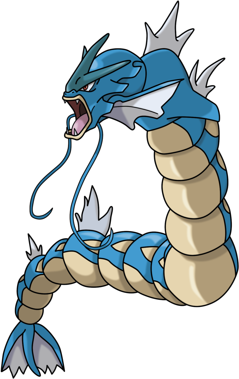Graphic Free Library Coloured By Danilo Ramos On Deviantart - Gyarados Hd Png (1024x1365), Png Download