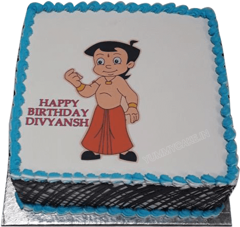 Chota Bheem Cake - Cartoon Cakes For Boy (500x500), Png Download