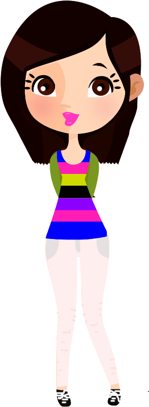 Boneca - Dibujos Animados De Primas (394x900), Png Download