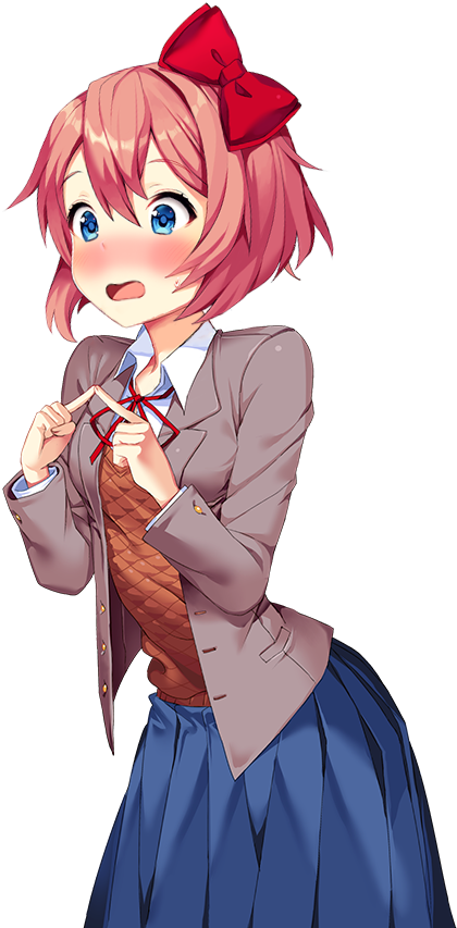 Edited Mediawhy - Doki Doki Literature Club Sayori Poses (960x960), Png Download