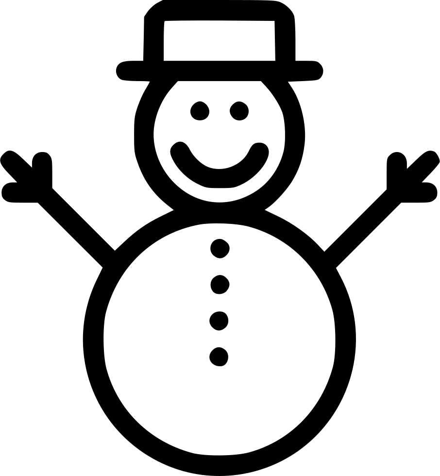 Png File - Simple Snowman (906x980), Png Download