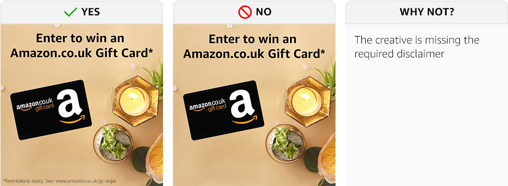 Always Display The Disclaimer When Showing Our Logos - Amazon Gift Card (1500x375), Png Download