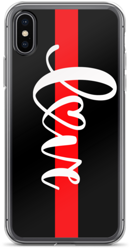 Thin Red Line Love Script Iphone Case - Iphone (600x600), Png Download