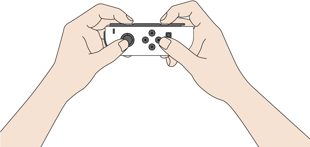 As A Solo Horizontal Grip - Joy Con Horizontal (1042x521), Png Download