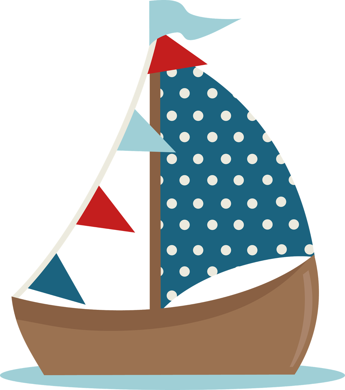 Picture Freeuse Nautical Cartoon Free Cute Sailboat - Cute Sail Boat (1416x1600), Png Download