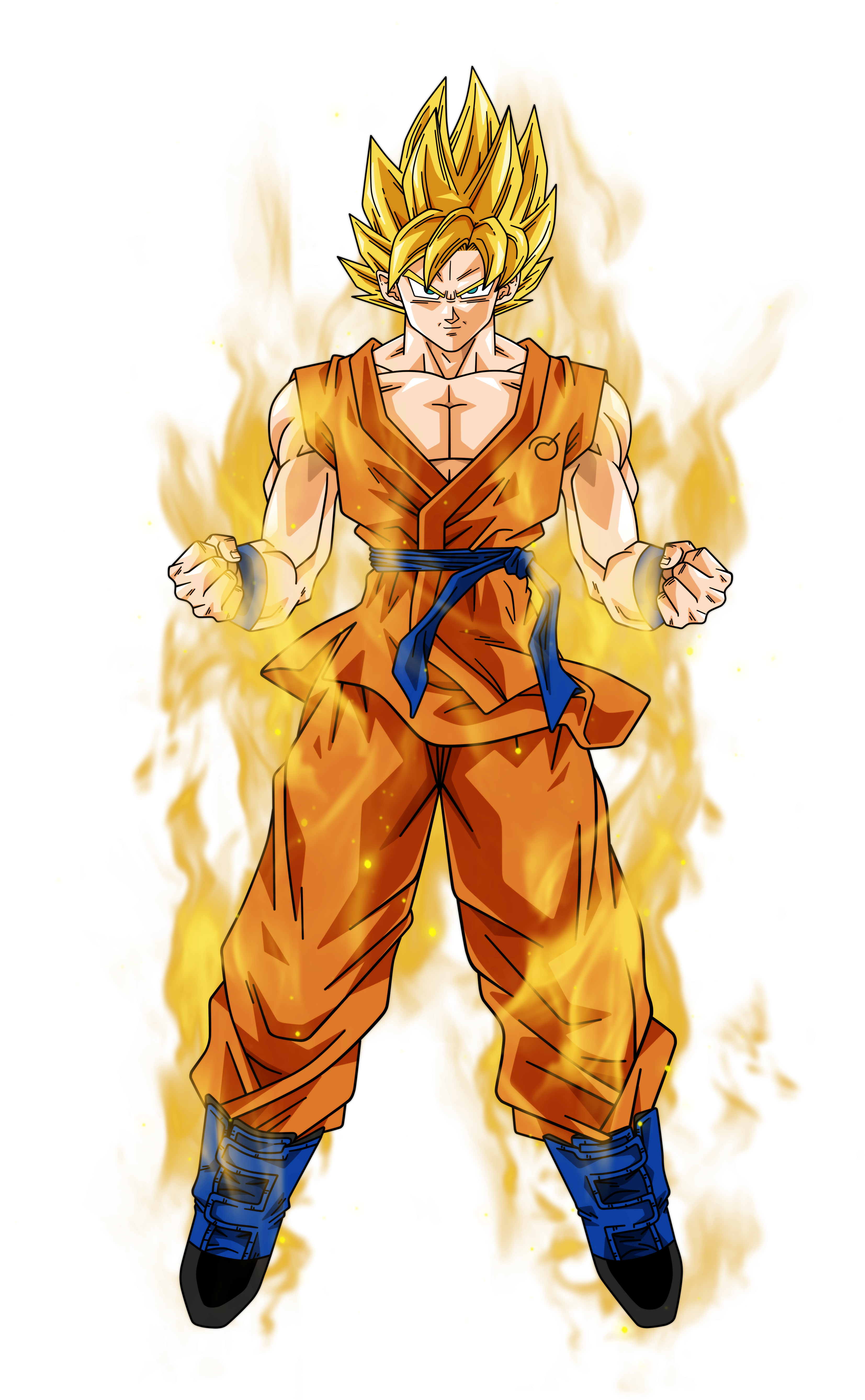 Goku Super Saiyan Aura By Bardocksonic On Deviantart - Dragon Ball Super Gi (708x1129), Png Download