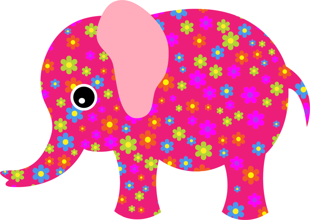 Seeing Pink Elephants Drawing White Elephant - Elephant Pink (1057x750), Png Download