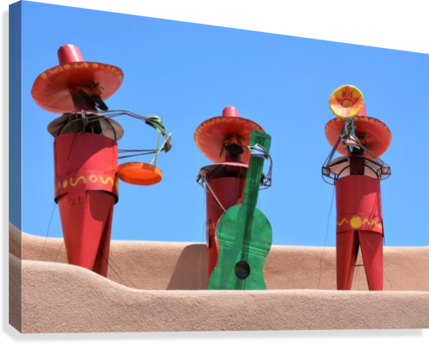 Mariachi Band Metal Sculpture Photograph Canvas Print - Figurine (429x344), Png Download