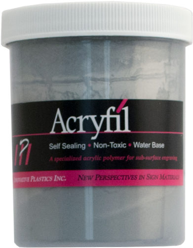 Ipi Acryfil Silver 8oz Acrylic Paint - Plastic (500x588), Png Download