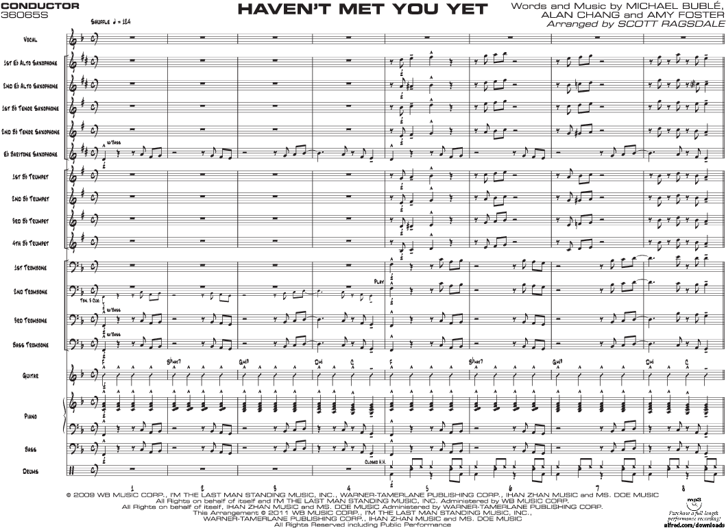 Buble, Chang & Foster/arr - Funky Music Sheet Music (1152x864), Png Download
