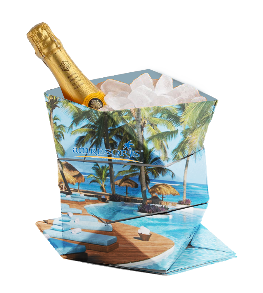 Origami Paper Ice Bucket - Champagne (900x1000), Png Download
