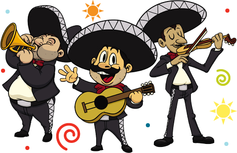 Mariachi Png - Mariachi Band Cartoon (468x303), Png Download