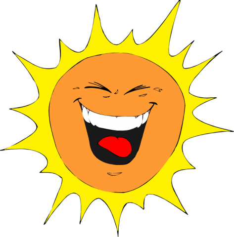 Smiling Sun - Teachers.png Round Car Magnet (473x480), Png Download