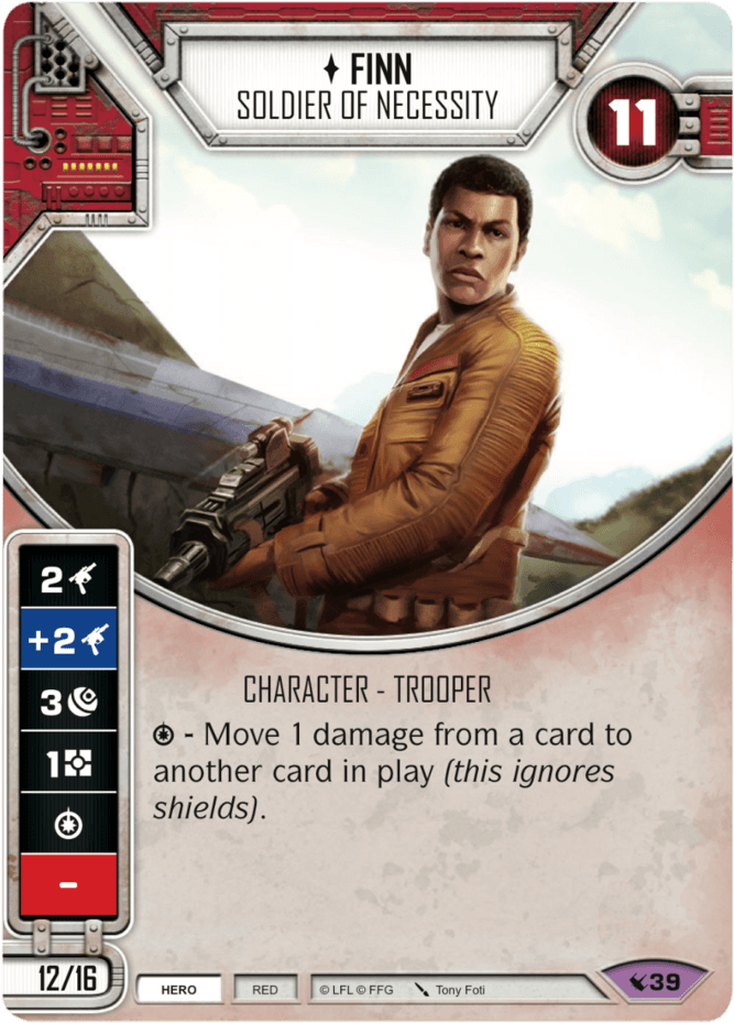 Destiny Singles - Star Wars Destiny Finn (724x1000), Png Download