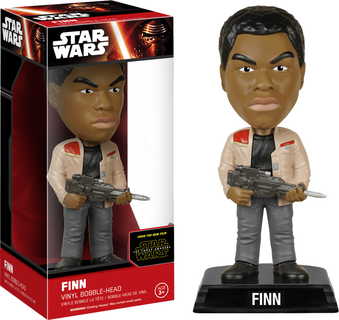 Star Wars The Force Awakens - Star Wars Finn Bobblehead (700x659), Png Download