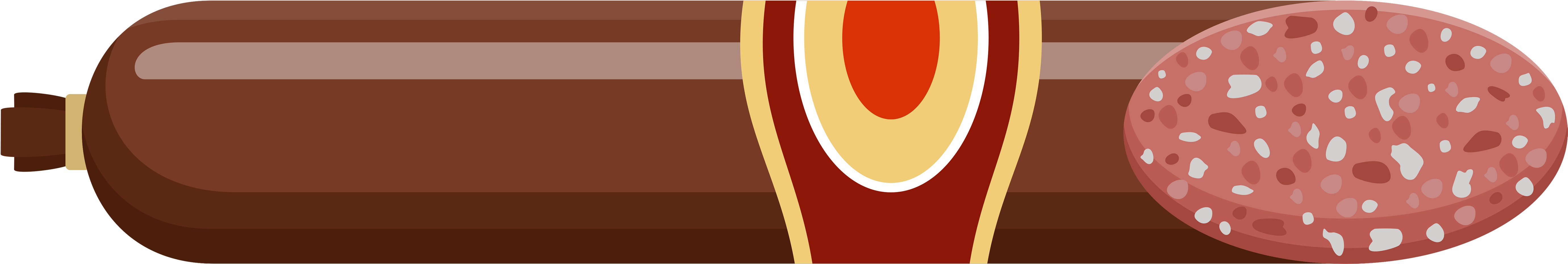 Salami Png Clip Art - Salami Png (5700x1146), Png Download