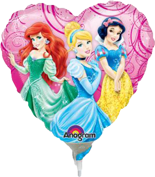 Disney Princess Garden 9" Foil Balloon - Disney Princess Helium Balloon (370x370), Png Download