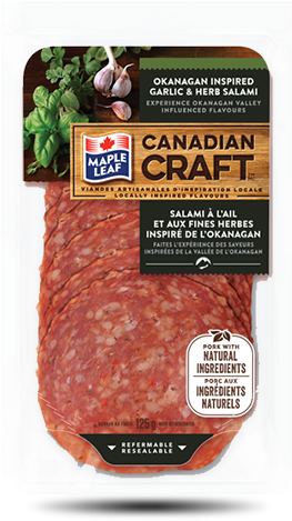 Maple Leaf Canadian Craft™ Okanagan Inspired Garlic - Maple Leaf Foods (500x500), Png Download