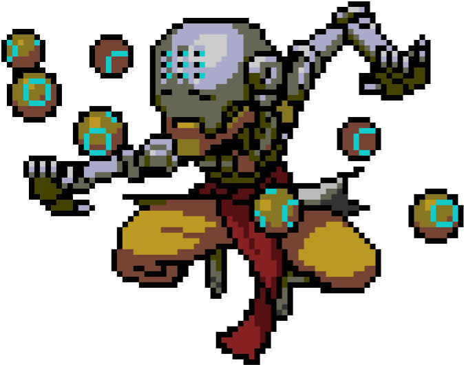 Overwatch Zenyatta Pixel Spray (687x565), Png Download