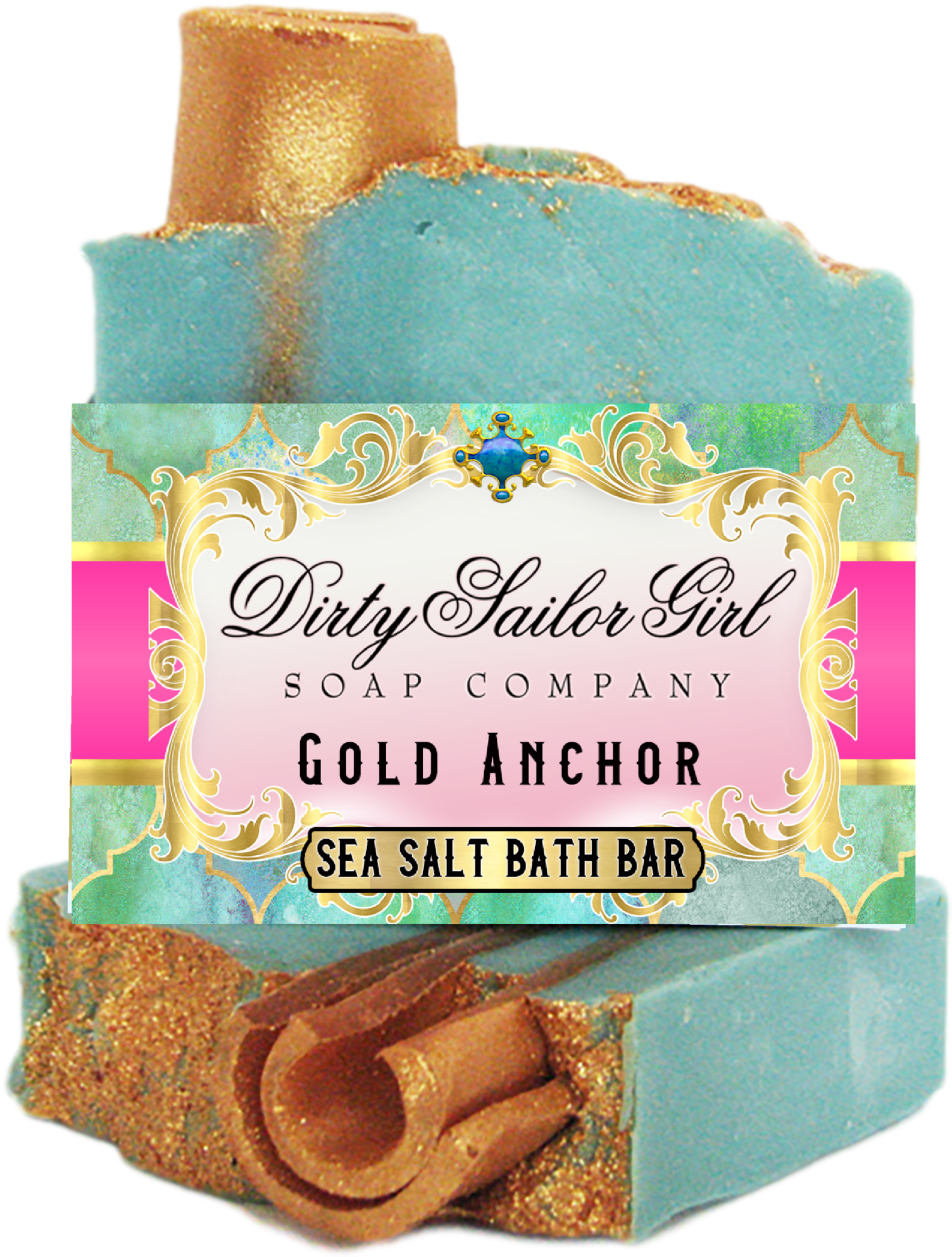 Gold Anchor Sea Salt Bath Bar - Bath Salts (1645x2048), Png Download