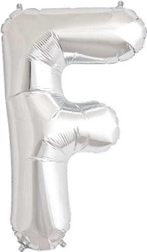 34" Silver Letter F Foil Balloon - Silver Foil Balloons Letter A Png (500x500), Png Download