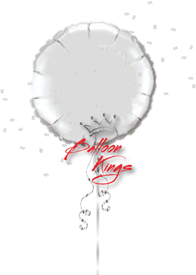 Pioneer Balloon - Silver Giant Round 90cm Qualatex Foil Balloon (1068x1280), Png Download
