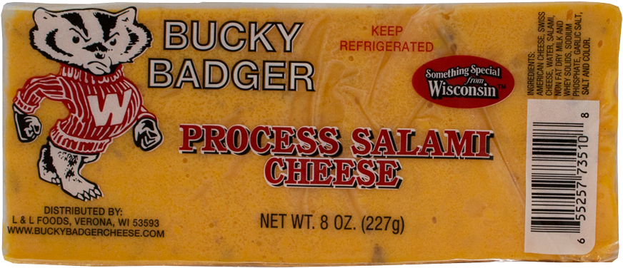 Bucky Badger Exact Weight Salami Cheese - Bucky Badger Diamond Marble Cheese (1000x1000), Png Download