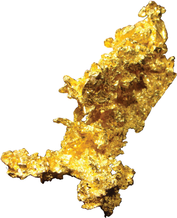 Gold - Gold Mineral (373x460), Png Download