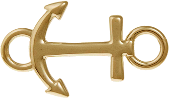 Anchor Horizontal Topper - Silver (360x360), Png Download