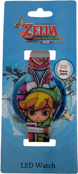 Legend Of Zelda Stained Glass Print Led Watch (600x600), Png Download