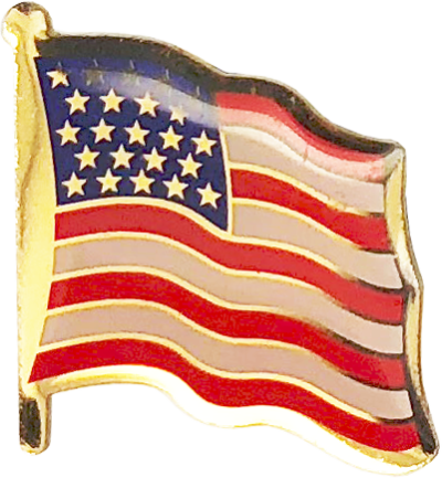 United States Flag Lapel Pin - Flag Of The United States (400x433), Png Download