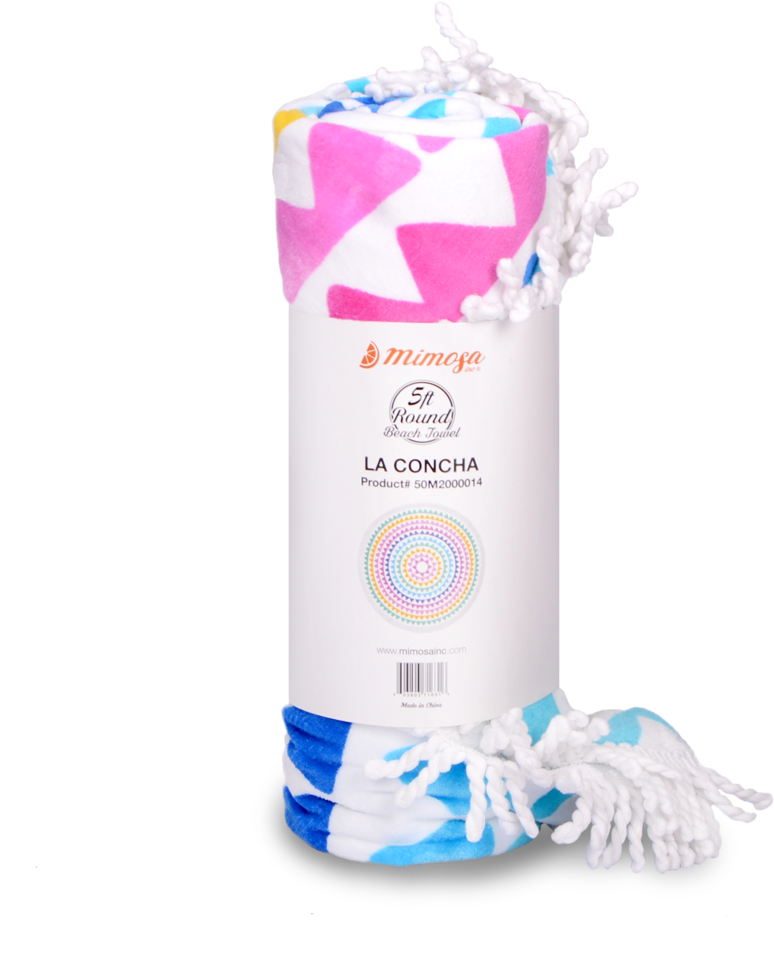 La Concha Round Beach Towel By Mimosa Inc - Beach (2048x2048), Png Download