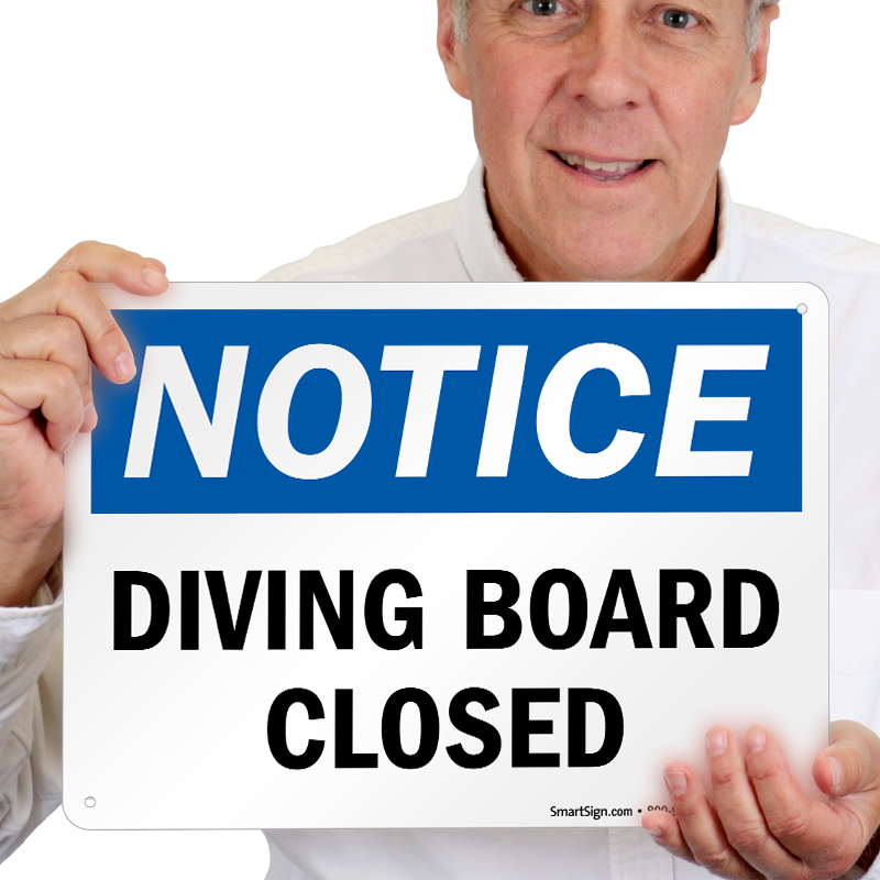 Diving Board Closed Osha Notice Sign - Employees Only Please Use Front Door (800x800), Png Download