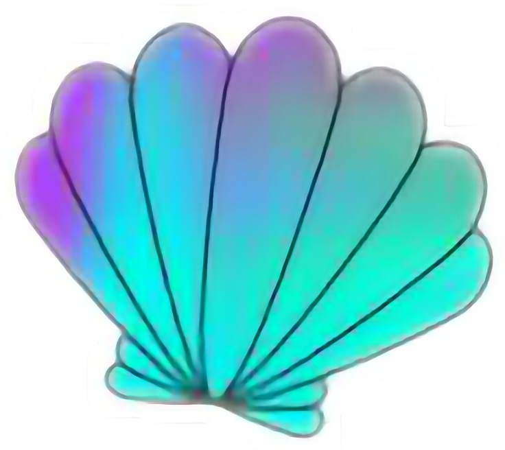 Mermaid Sirena Concha Azul Blue (736x656), Png Download