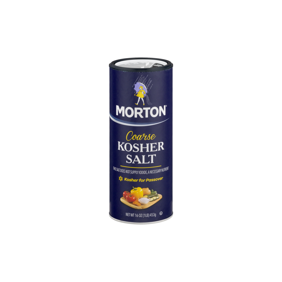 Morton Coarse Kosher Salt, 16 Oz - Morton Coarse Salt, Kosher - 16 Oz Canister (900x900), Png Download