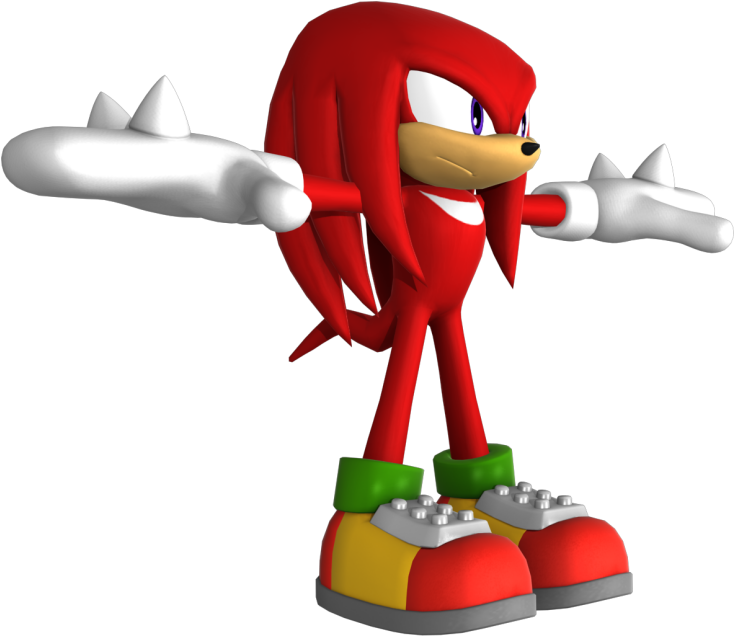 Download Zip Archive - Knuckles The Echidna Model (750x650), Png Download