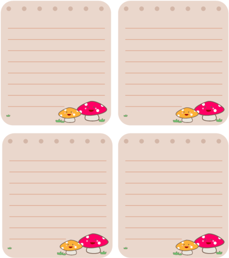 Printable Note Cards For Kids - Printable Cute Note Cards (500x647), Png Download