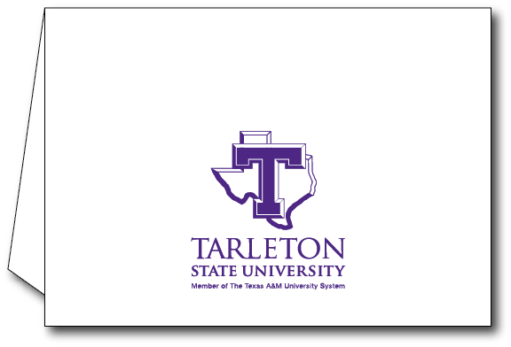 A7 Folded Note Card - Tarleton State University (576x392), Png Download