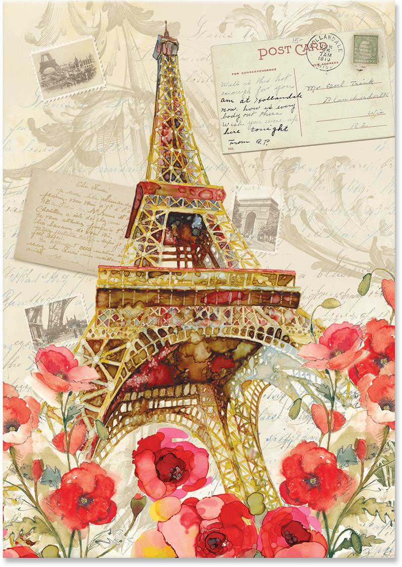 Paris Sparkle Decorative Pouch Note Cards - Paris (1200x1200), Png Download