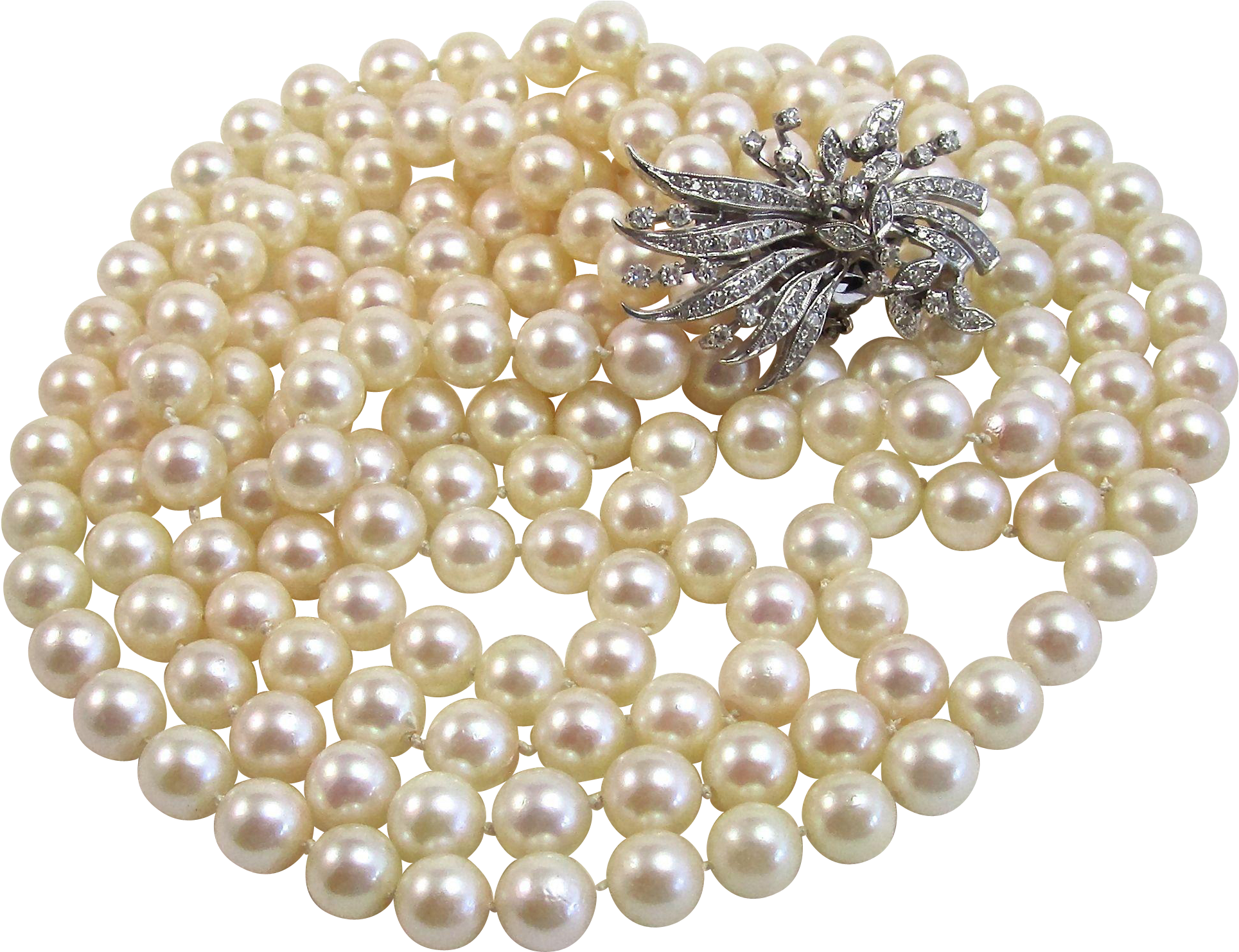 Vintage Estate 1950's Double Strand Cultured Pearl - Mobile Phone (1928x1928), Png Download