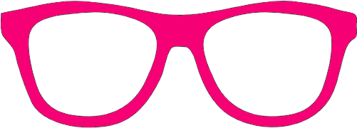 Red - Pink Nerd Glasses (500x500), Png Download