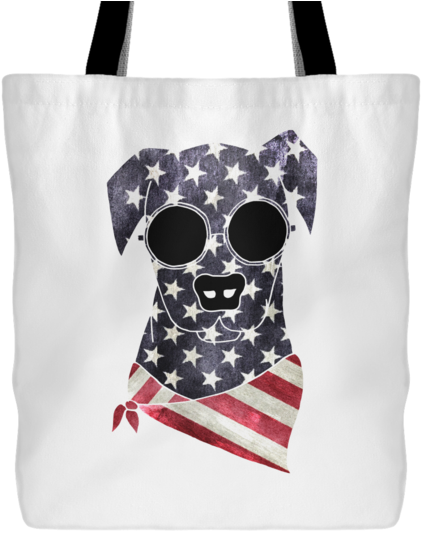 American Hippie Dog Large Tote Bag - Tote Bag (580x580), Png Download