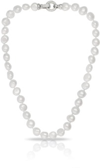 Freshwater Pearl Strand Set In Sterling Silver - Cultured Freshwater Pearls (400x400), Png Download
