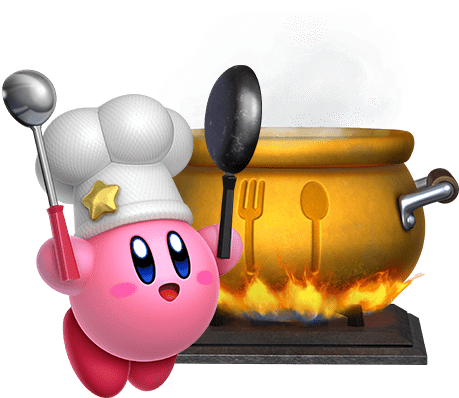 Cleaning - Spider - Staff - Festival - Cook - Kirby Star Allies Cook (556x399), Png Download